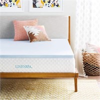 Linenspa 2 Inch Memory Foam Mattress Topper, Gel