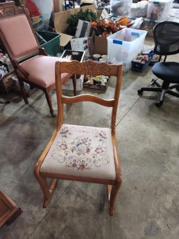 Upholstered rocking chair 30x18x18