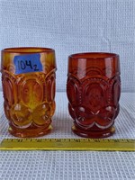 2pc glass tumblers