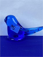 Glass blue bird