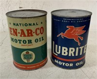 full EN-AR-CO and Lubrite qt. oil cans