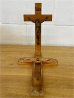 Vintage Last Rites Cross Wooden Crucifix Catholic