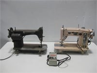 Two 10.5"x 16.5"x 8" Vtg Sewing Machines Untested