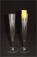 Pair of Etched Chutes 10" tall