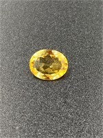 1.68 Carat Oval Cut Honey Topaz GIA