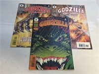 DARK HORSE COMICS GODZILLA # 1,2 & 4