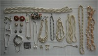 Assorted pearl sets - necklaces, earrings