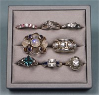 (8) Beautiful Sterling Silver Rings