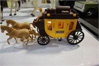 Wells Fargo stage coach with 2 horses