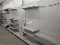 8 Sections of Metal Store Shelving (One Sided)