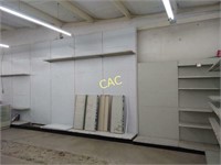 8 Sections of Metal Store Shelving (One Sided)