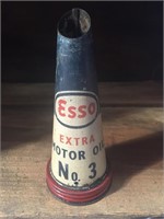 Esso , extra NO 3, oil bottle tin top