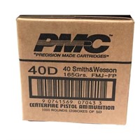 PMC Bronze .40 S&W Handgun Ammo - 165 Grain | FMJ-