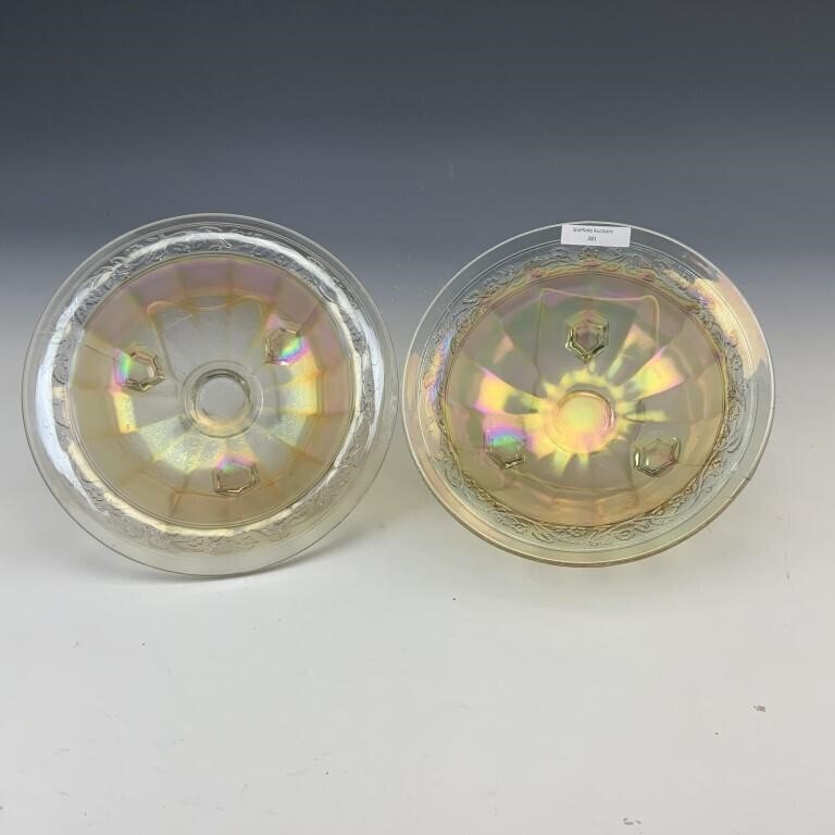 Imperial Clambroth Floral & Optic Bowl Lot