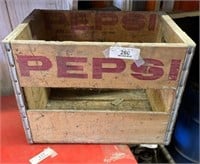 Tall Wood Pepsi Cola Crate