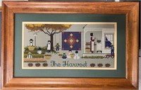 THE HARVEST CROSS STITCH IN FRAME