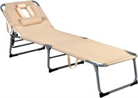 Tanning Chair, Folding Adjustable Patio Lounge