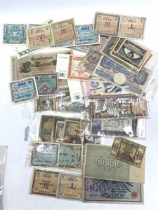 Foreign Paper Currency : Germany, Italy, England,