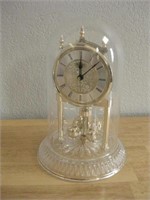 9" Plastic Anniversary Clock In Glass Dome