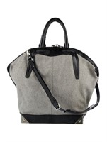 Alexander Wang Black & Grey Wool Top Handle Bag