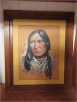 Richard Cambell 1973 Framed Native American Print