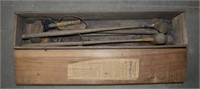Antique Primitive Croquet Set & Case