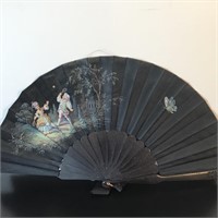 HAND PAINTED ANTIQUE HAND FAN