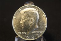 1967 Uncirculated Kennedy Silver Half Dollar