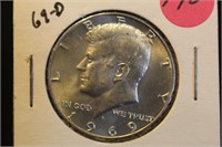 1968-D Uncirculated Kennedy Silver Half Dollar