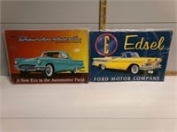 Edsel and Thunderbird Metal signs