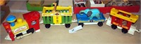 Vintage Fisher Price Circus Train W Animals Lot