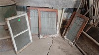 4 Leaded Glass Cab Doors (2-21 3/4" x 30", 2-14" x