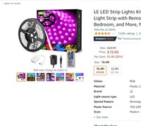 LE LED Strip Lights Kit, RGB LED Light Strips