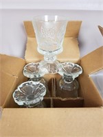 A Tiara Exclusive Glass Clear Water Goblets,