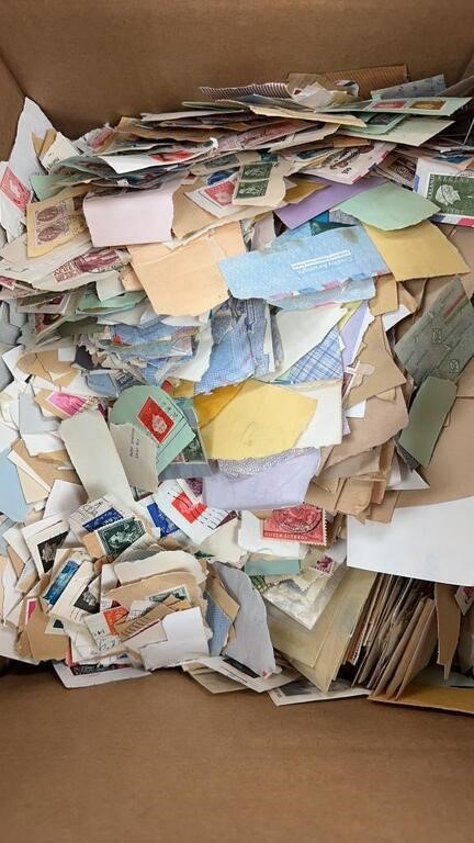 Worldwide Stamps thousands on and off paper, water