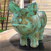 PIG PLANTER TERRA COTTA POTTERY FROM MEXICO 12"