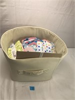 Lot of Fabric in Fabric Basket