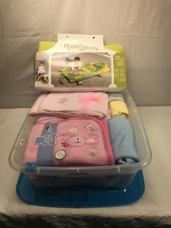 Lot of Brand New Baby Blankets and More