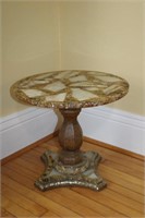 Marble side table 18 X 16.5"H