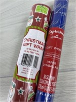 2 UNOPENED ROLLS CHRISTMAS GIFT WRAPPING PAPER