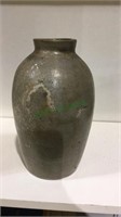 Antique glazed pottery jug / pot,  small top