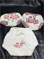 Set of Three (3) 60s 70s Humorous Baby Bloomers
