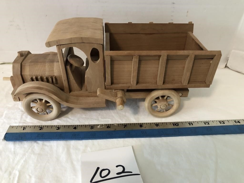 Wood dump truck, made by Ed, cherry wood