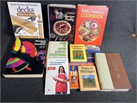 Cook books, Wildflower books, Bird books