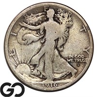 1916-D Walking Liberty Half Dollar, Key Date