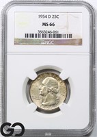 1954-D Washington Quarter, NGC MS66