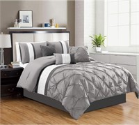 Safdie&Co. 60895.7Q.75 Comforter Set, Queen, Grey