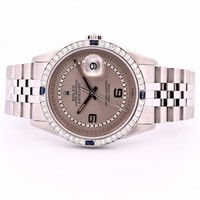 Rolex DateJust SS Slate 1.50ct Diamond 36 Watch