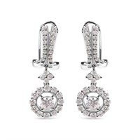 14K Gold Diamond Drop Earrings