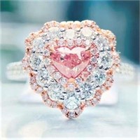 Natural Pink Diamond 18Kt Gold Ring